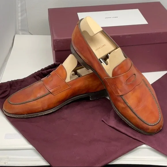 🔥JOHN LOBB COLOR "NEW GOLD" SIZE 10E. Preworn - Picture 2 of 9